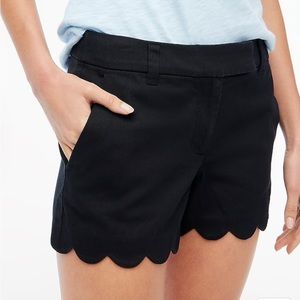 J. Crew black scallop size 4 shorts